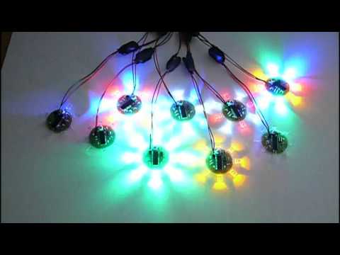 8 LED Chaser Beacon PIC Microcontroller Light Show - 2x5x7mm LEDs