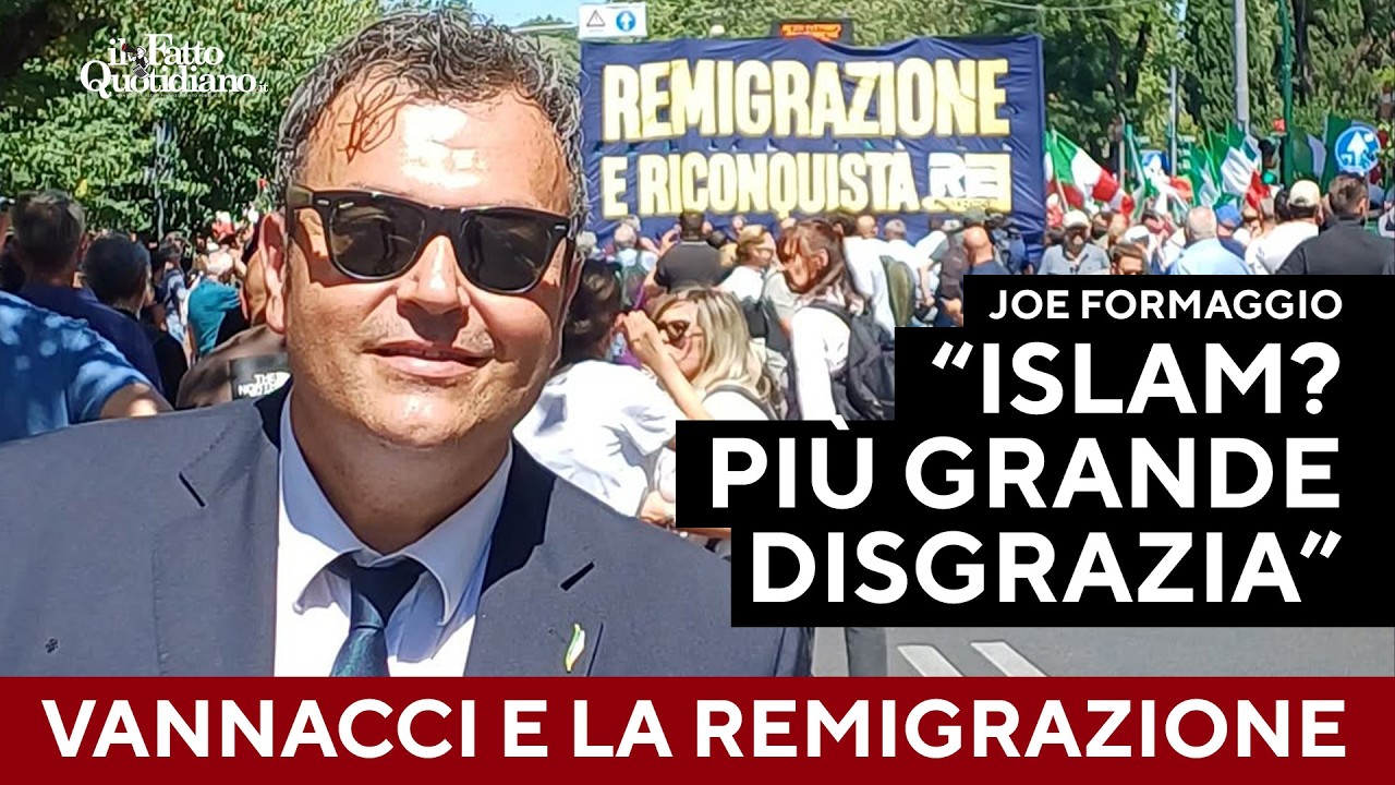 "L'Islam è la più grande disgrazia che possa succedere", Joe Formaggio, Vannacci e la remigrazione