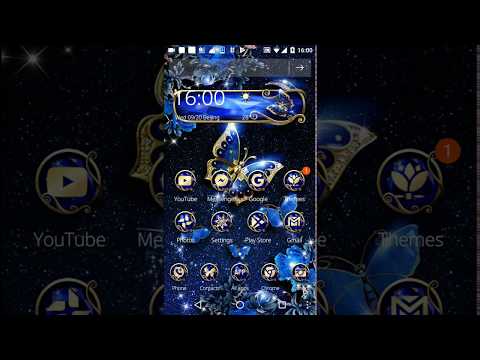Shiny Blue Butterfly Theme Video