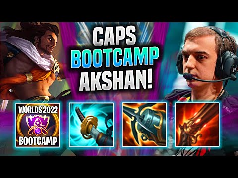CAPS BRINGS BACK AKSHAN IN NA BOOTCAMP! - G2 Caps Plays Akshan Top vs Warwick! | Season 2022