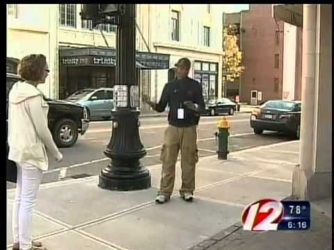 Car chase scene for movie shot in Providence on Tuesday