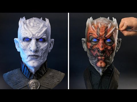 The Night King as Darth Maul - Sculpture Timelapse - Game of Thrones/Star Wars Mash-Up