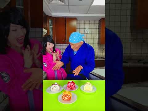 Vegetables vs cake rolls ice cream challenge #Shorts