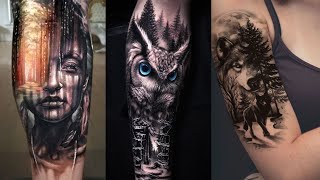 Forest life - Tattoo | Forest and Tree Tattoo Ideas | Pine Tree Tattoos For Men |