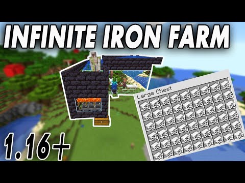 Minecraft Easiest 3 Villager Iron Farm - 350+ Per Hour - 1.16