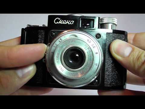 How to load film to Smena 1 camera and take pictures with multi exposure