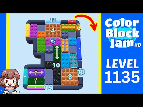 Color Block Jam Level 1135 Solution Walkthrough