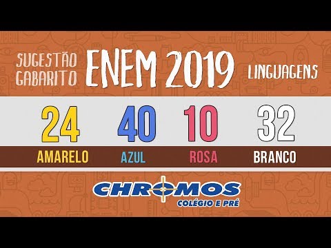 Gabarito ENEM 2019 CHROMOS - Prova Amarela: Questão 24 | Linguagens e Códigos