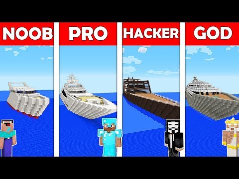 Minecraft NOOB vs PRO vs HACKER vs GOD : MODERN YACHT in Minecraft! AVM Shorts Animation