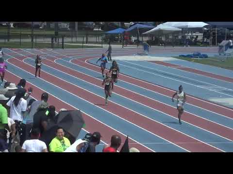 Girls 400 Meter Dash 13 years old Section 2 Finals 2019 AAU Gold Coast District Qualifier