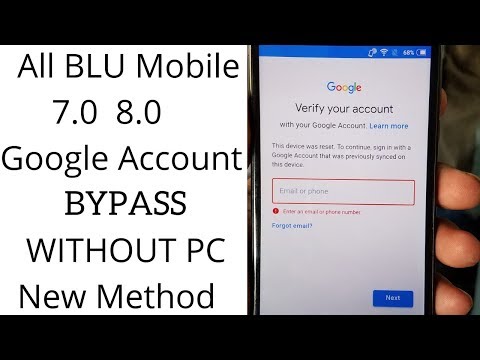 All BLU 7.0 Or 8.0 FRP/Google Lock Bypass Without PC New Method      | mobile cell phone solution |