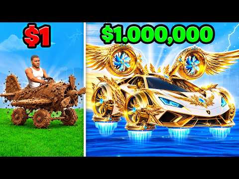 $1 To $1,000,000 FLYING CAR In GTA 5!