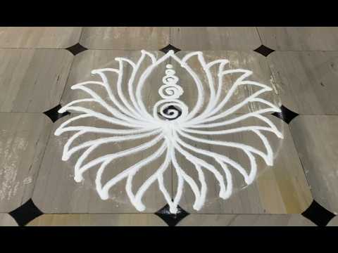 Daily Rangoli #:61 Simple & Stunning Design in minutes