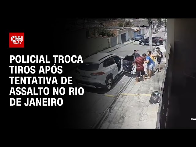 Policial troca tiros após tentativa de assalto no Rio de Janeiro | CNN NOVO DIA