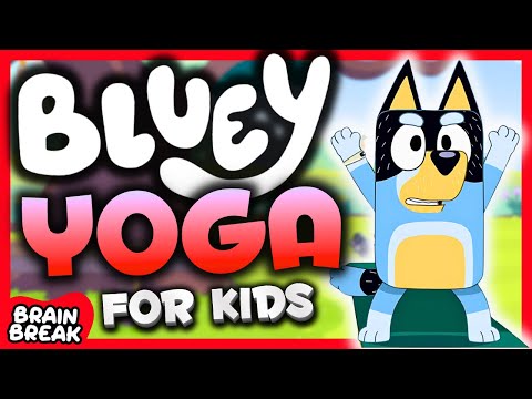 🔵Yoga for Kids with Bluey and Friends! 🐾🧘‍♂️ Fun and Relaxing Brain Break!