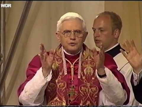 Benedikt XVI. trifft Seminaristen aus aller Welt in St. Pantaleon - Weltjugendtag Köln 2005