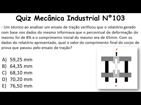 Quiz Mecânica Industrial - Vídeo 103