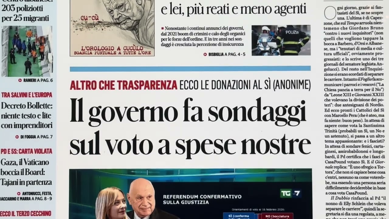 RASSEGNA STAMPA 18 FEBBRAIO 2026. QUOTIDIANI NAZIONALI ITALIANI  PRIME PAGINE DEI GIORNALI DI OGGI