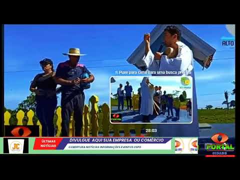 36ª Romaria da Serrinha Alto Paraíso Rondônia no programa Jornal da Cidade ao vivo imagens regravada
