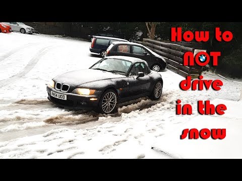 How to NOT drive in the snow - BMW Z3 2.8