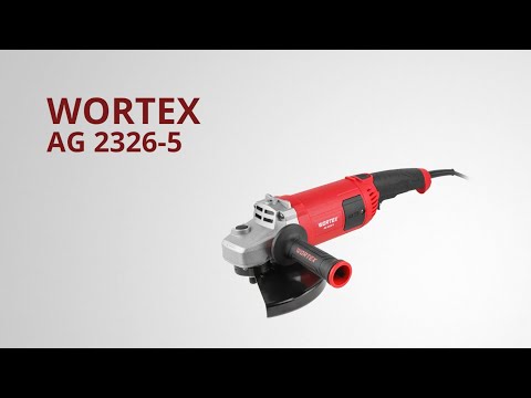 фото двуручная ушм болгарка шлифовальная wortex (вортекс) ag 2326-5 2400 вт, 230 мм, 6500 об/мин, плавн. 0