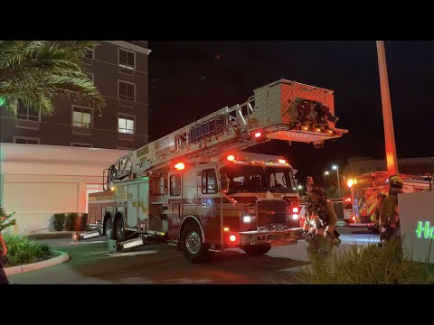 Reported Structure Fire Response and On-Scene Truck Operations - Orange County Fire Rescue [4K]
