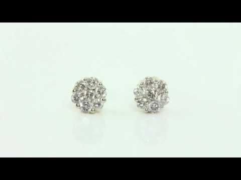 14K Yellow Gold 0.50ct. G SI2 Diamond Earrings...JWS CLOSEOUT ITEM
