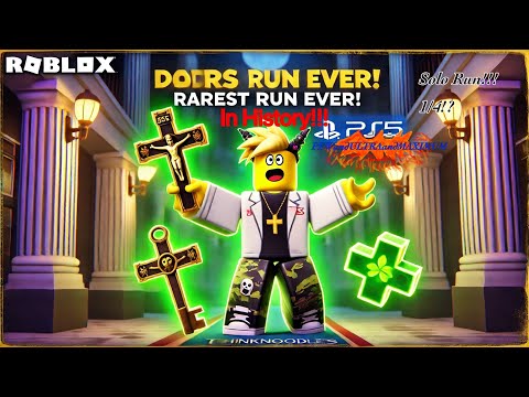 THE RAREST RUN IN DOORS HISTORY!? (PS5)!! DOUBLE CRUCIFIX + SKELETON KEY + HERB OF VIRDIS!! SOLO!!??