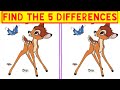 TRY TO FIND THE 5 DIFFERENCE IN BAMBI CARTOONS CHARACTER