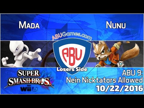 ABU Monthly 9: Mada (Mewtwo) vs. Nunu (Fox) - Smash 4 Losers