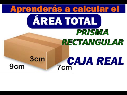 Aprende a calcular el área  TOTAL de un PRISMA RECTANGULAR/¿Cuanto papel se necesita?/CAJA DE VERDAD