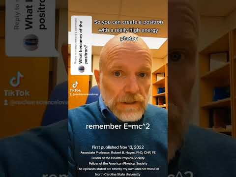 positron (antimatter) annihilation