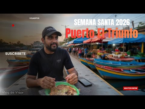 Asi inicia la semana santa, en Puerto El Triunfo! 😱 Malecón y Pupusas 🔥 #elsalvador #viral 