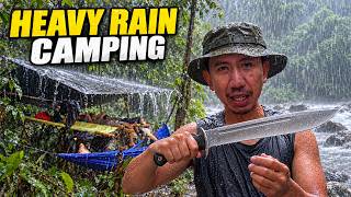Download lagu HEAVY RAIN CAMPING SURVIVAL CAMPING IN THE RAIN | CATCH AND COOK mp3
