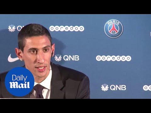 Angel di Maria unveiled as a PSG player after £43M move - Daily Mail