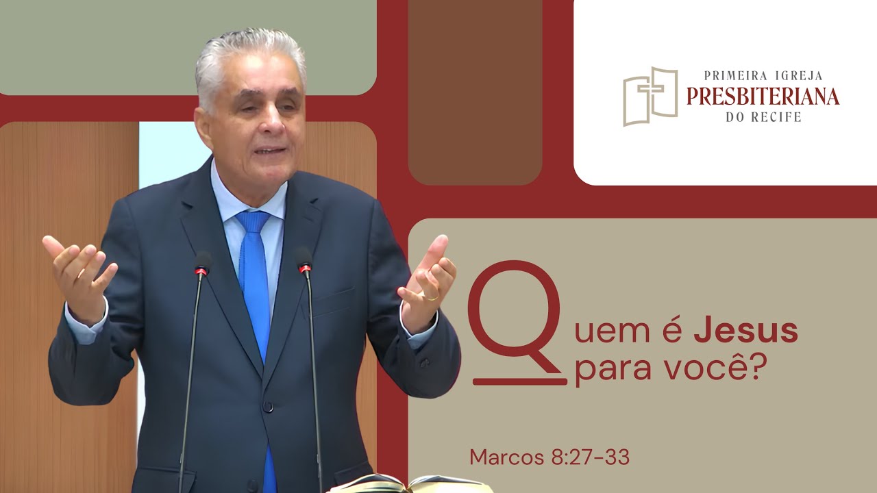 Rev. Lutero Rocha | Quem é Jesus para você? - Marcos 8.27-33 | 27/04/2025 Culto Manhã