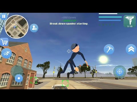 Police Stickman Rope Hero Gangstar Crime Simulator | Android/iOS | Gameplay | HD