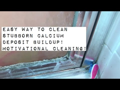 How to clean calcium deposit build up off faucets, shower glass doors and tile grout!