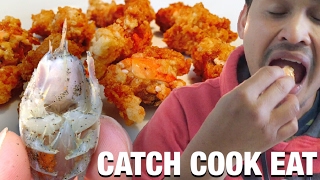 SAND CRABS - Catch and Cook & Eat | Mole Crabs/ Sand Fleas