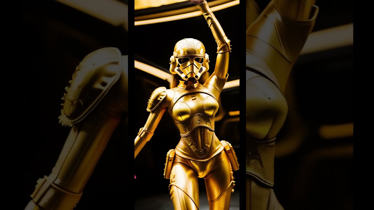 New strormtroopers armor - upgraded gold. #aiart #ai #aianimation #stablediffusion