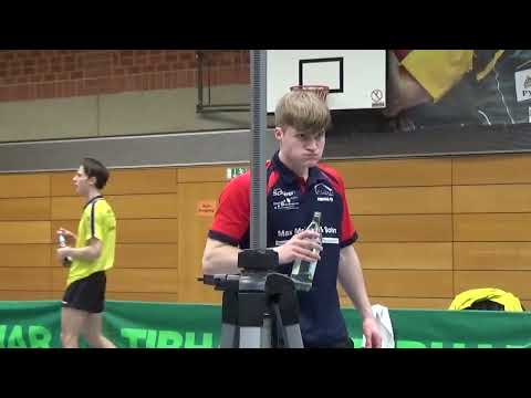 Hoermann vs Reindl Satz 2   20230402 Hilpoltstein 2 vs TTC Kist Regionalliga Table Tennis