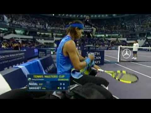 Tennis Masters Cup Shanghai 2007, Round Robin - Nadal vs Gasquet (Highlights)