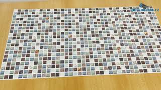 3D obkladový omyvatelný panel PVC Mozaika Island (480 x 955 mm)