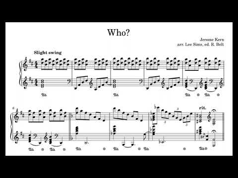 Who? (1925) - Lee Sims - piano roll transcription