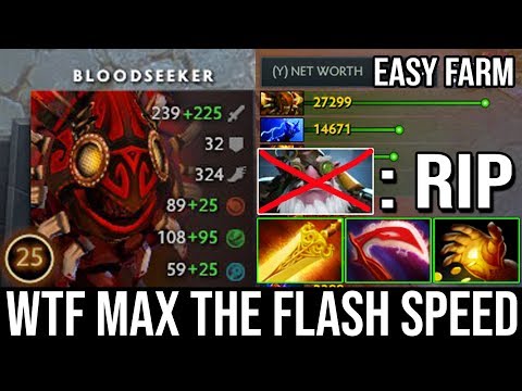 WTF MAX SPEED 1Vs5 Midlane Bloodseeker Destroy Pro Sniper Ez 21Kills 860GPM | Dota 2 7.21d