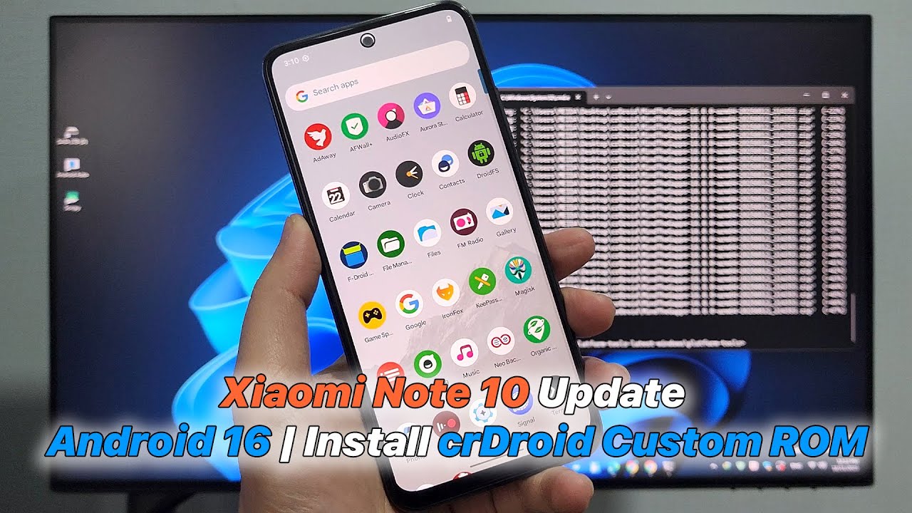 Xiaomi Note 10 Update to Android 16 | Install crDroid Custom ROM