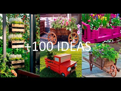 💐DECORATIVE IDEAS WITH FRUIT BOXES - DECORATIVE IDEAS FOR THE GARDEN WITH WOODEN CRATES💐