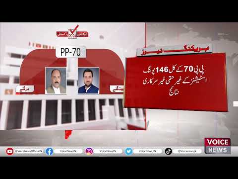 "General Election 2024: PP-70 Non-Official Unofficial Results | Voice News"
