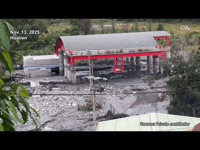New barrier lake overflow causes floods in Hualien village