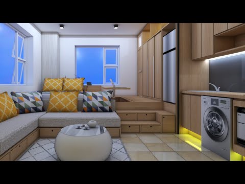 TINY APARTMENT 24sqm ( MICRO APARTMENT 258sqft ) | Space Saving Ideas | NEVER TOO SMALL